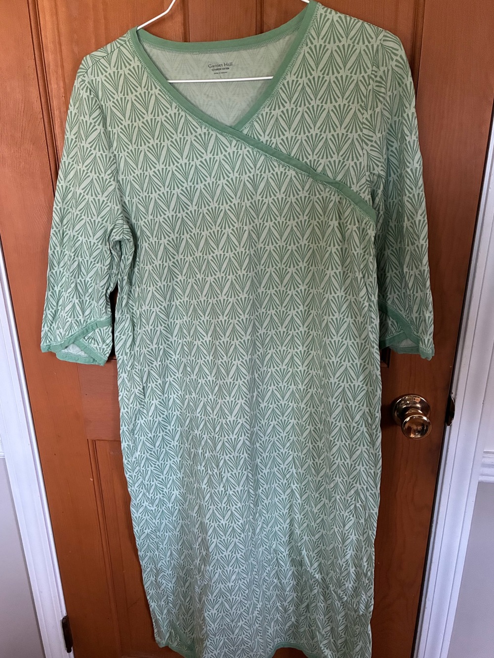 Garnet Hill Dress. Green color tones. Very comfortable